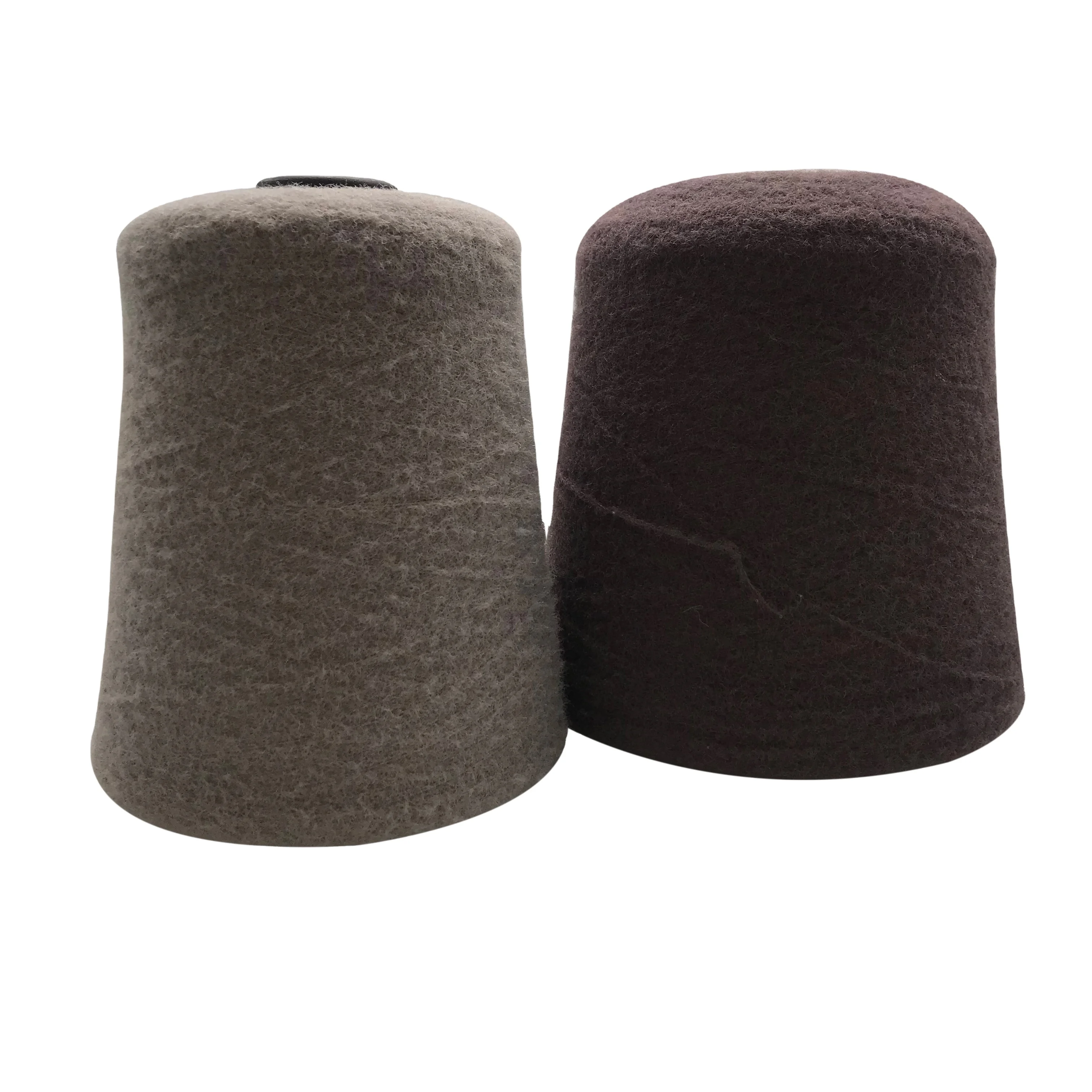 Manufacturer 100% poly amide feather thread 1/14 NM yarn cat hair like feather yarn