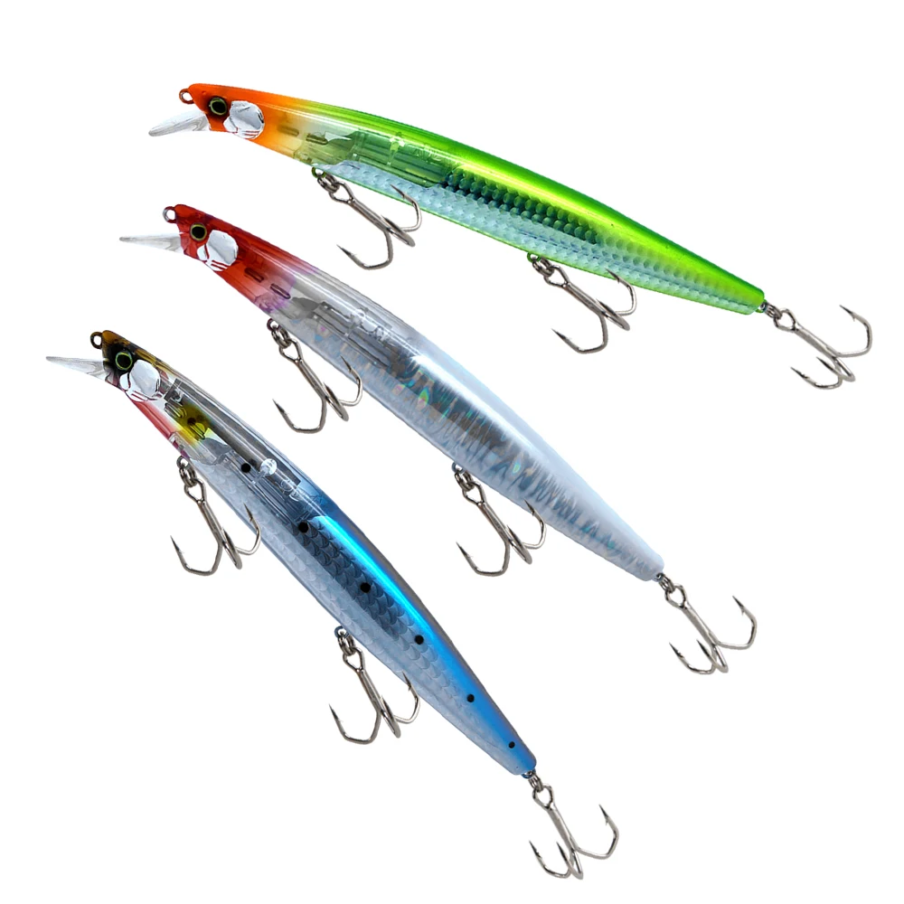 HONOREAL 163mm Big Sized ABS Plastic Hard Bait Minnow Fish Lure