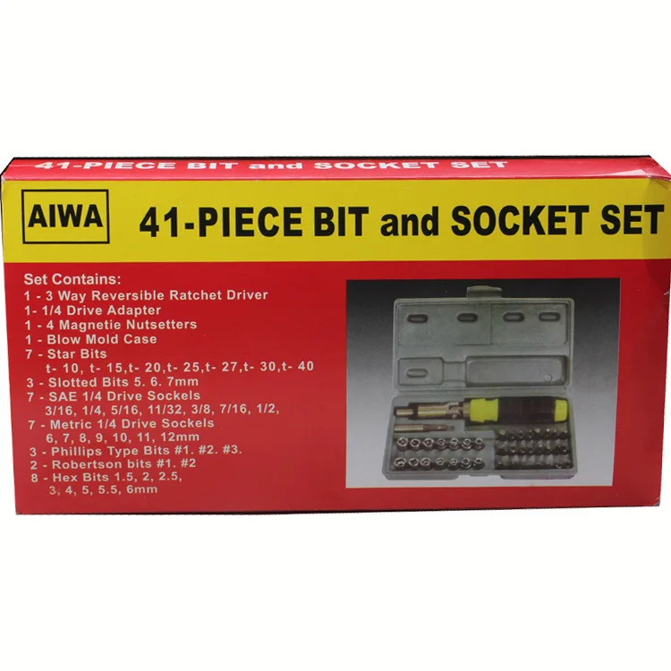 41 Pieces Multifunctional Screwdriver Set Tool Screw Wrench Combination Portable Socket Set