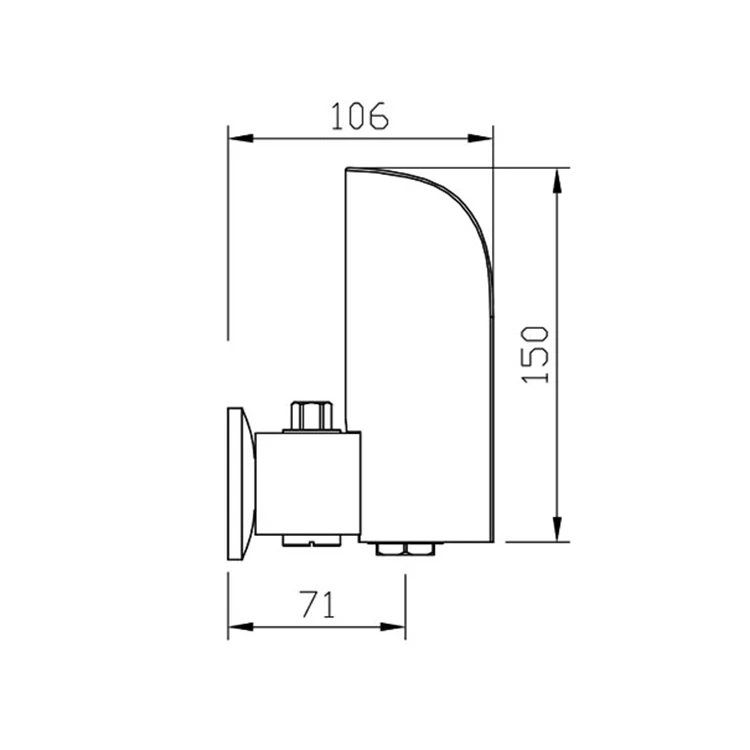 New Design Exposed automatic Urinal Flusher Hot Sale Wall Mounted Urinal Flushers