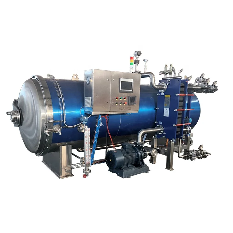 full-automatic steam water spray food sterilizer horizontal retort sumpot retort
