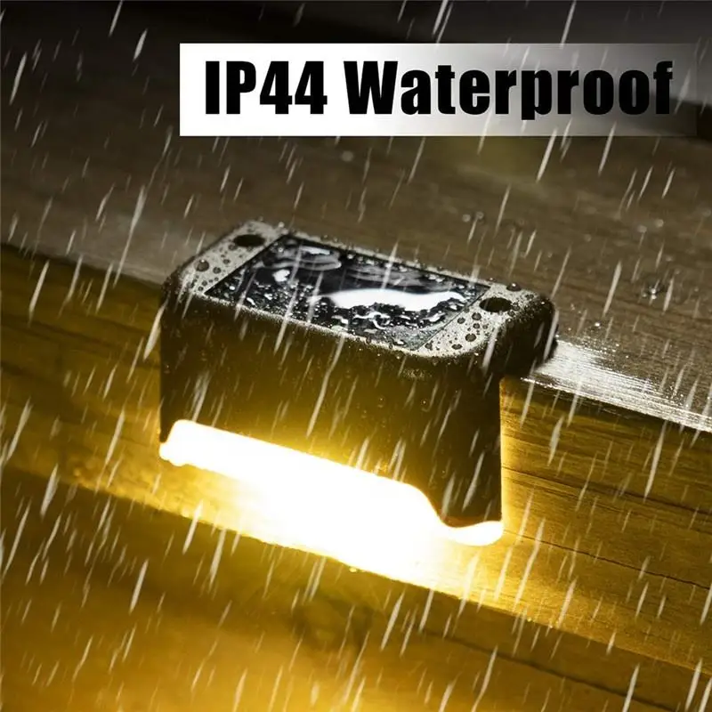 Outdoor solar deck lights are suitable for waterproof LED solar lights used in steps fences courtyards terraces and passages