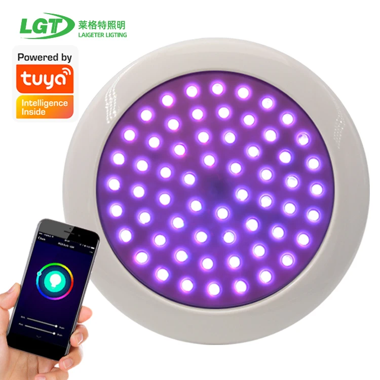 Ультратонкая Смола Fil светодио дный Светодиодная лампа для бассейна DC12V RGB Smart App WiFi Tuya управление светильник для бассейна