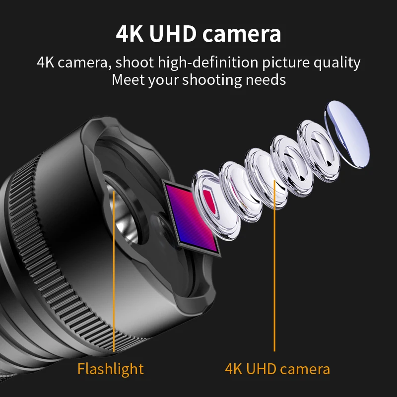 1800W Photo Video Flashlight Recorder Outdoor Adventure LED Light Waterproof Sports Camera