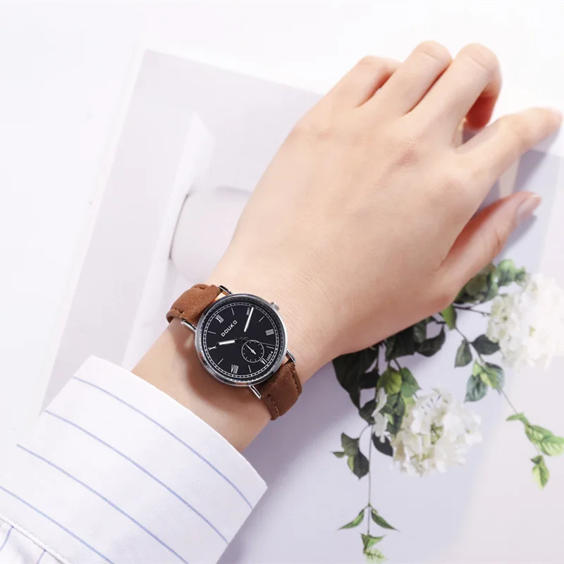 Chinese Wholesale OEM ODM Privite Brand High Quality Quartz Wrist Watch Creative Unique Design Leather Women Wrist Watch