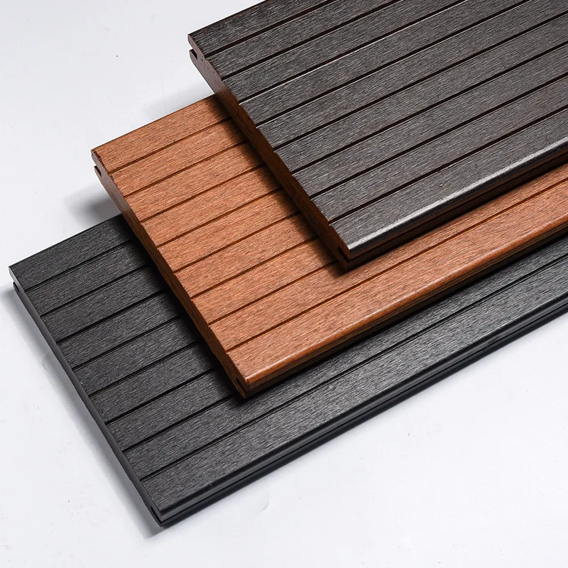 High Density Solid 18mm Thickness Carbonized Outdoor Flooring Exterior Park Floor Groove Strand Woven Natural Bamboo Decking