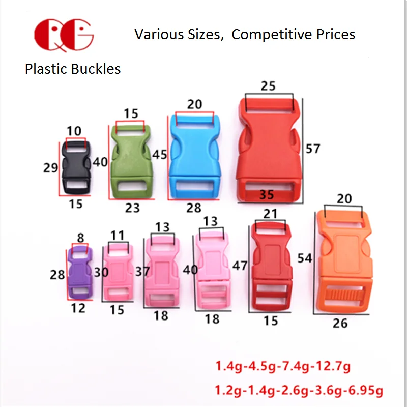 Factory Direct Sale High End 1/2',5/8',3/4',1' Colored Plastic Belt Buckles Quick Release Buckle Handbag