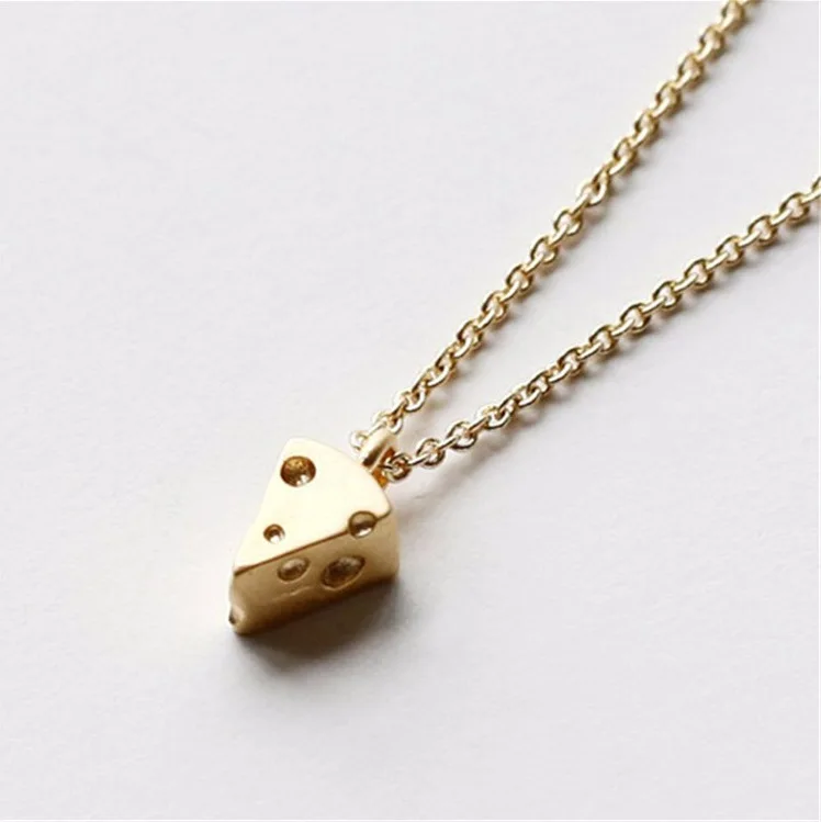 Original Pizza Cheese Necklace Good Friend Set Chain Eight-piece Splicing Pendant Clavicle Chain