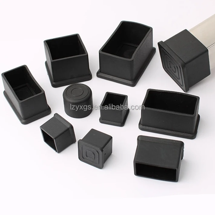 Black round Dia10mm 22mm 30mm rubber leg tips for chair table furniture leg wraps