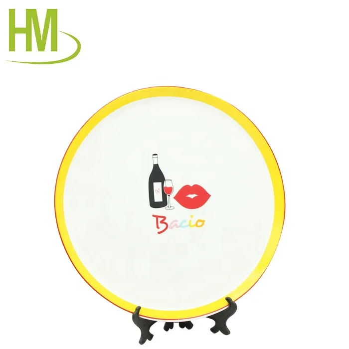 Customize Logo Printed Porcelain Pizza Plate