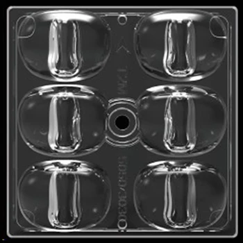 High Quality led lens Solution 5050 T2M T3M4 degree 6 in one  PC PMMA multi-lens led plano convex lens