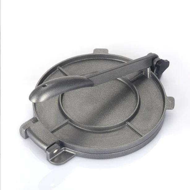 Non-stick flour silver corn maker 8 inch aluminium tortilla press with handle