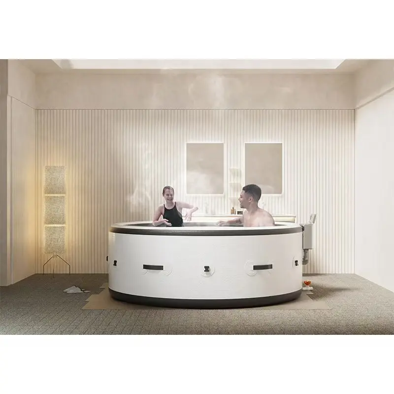 Popular Inflatable Hot Tubs Large Round Shape Outdoor Sauna Massage 4~6 Person Spa