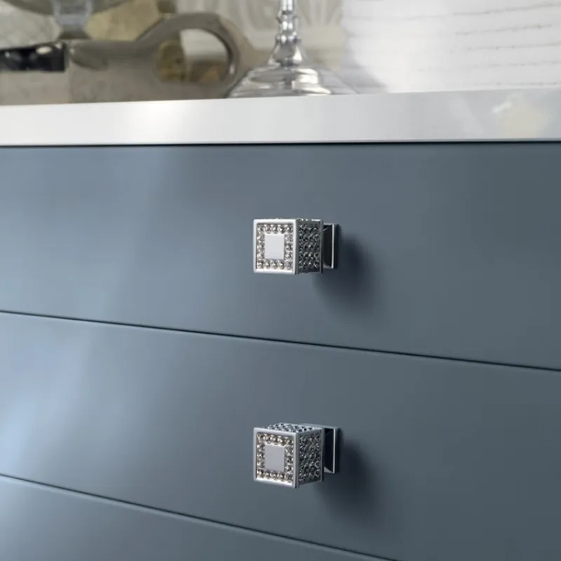 Modern simple personality creative Nordic cabinet diamond handle knob round square drawer wardrobe handle
