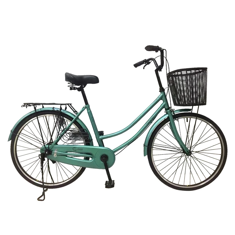 2023 Hot Selling Good Quality 24/26 Inch City Bike Single Speed Lady Bicycle with Front Basket for Iraq Market