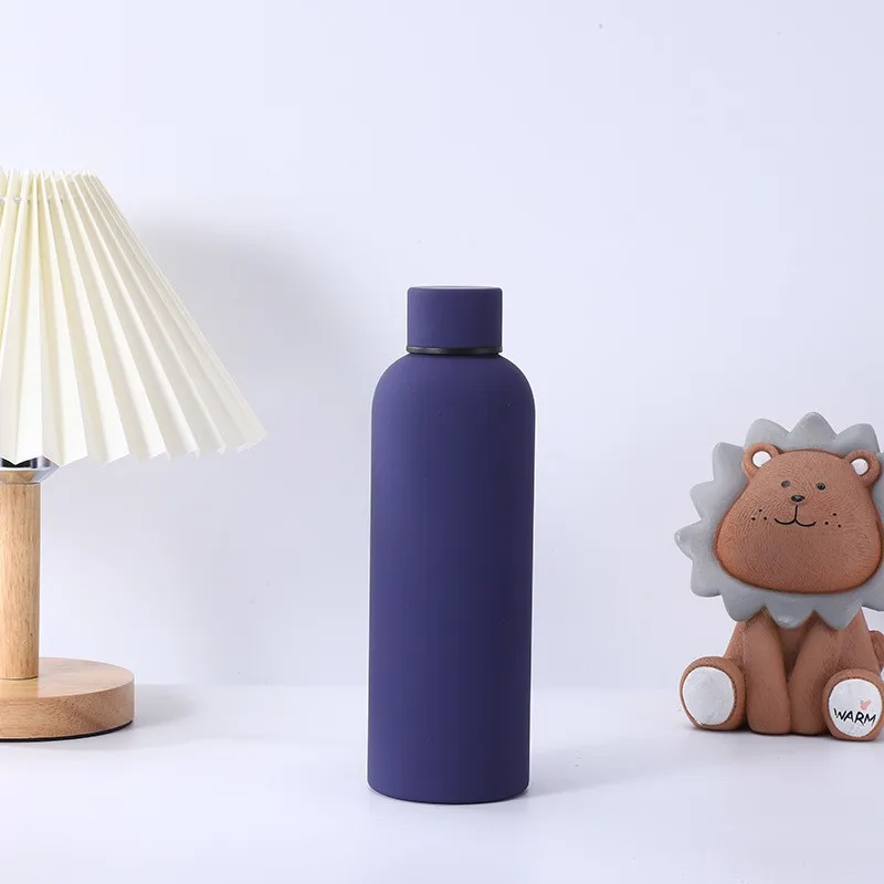 Custom Small Mouth 17Oz Rubber Paint Insulation Stainless Steel Water Bottle vacuum flasks & thermos bottle Colorful