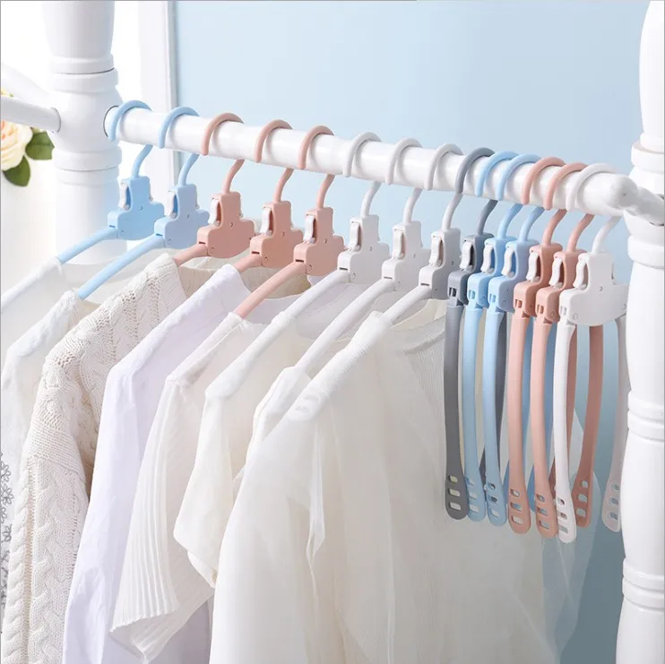 Новый продукт Многофункциональный пластиковый вешалка для одежды складной, Волшебные вешалки для одежды