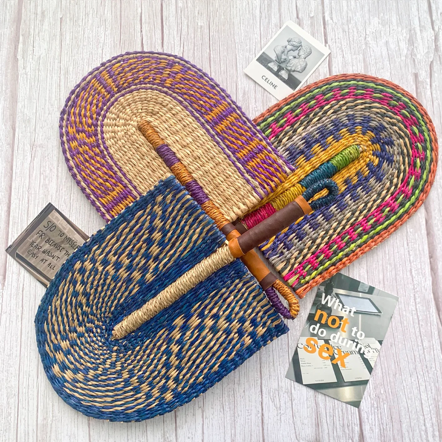 Handwoven Fan Decor For Guesthouses Wall Hanging Mounted Fan Decoration For Home Fan Eye Catching Wall Hanging With Straw