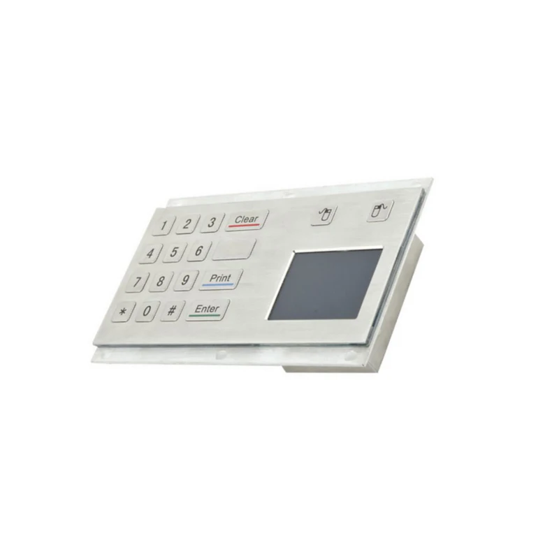 Small Stainless Steel Numeric Keypad with Touchpad Mouse