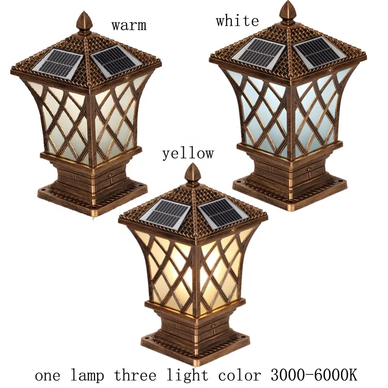 
Solar Powered Sensor Waterproof Outdoor Yard Fence Solar Led Garden Post Cap Main Gate Pillar cap Lights 