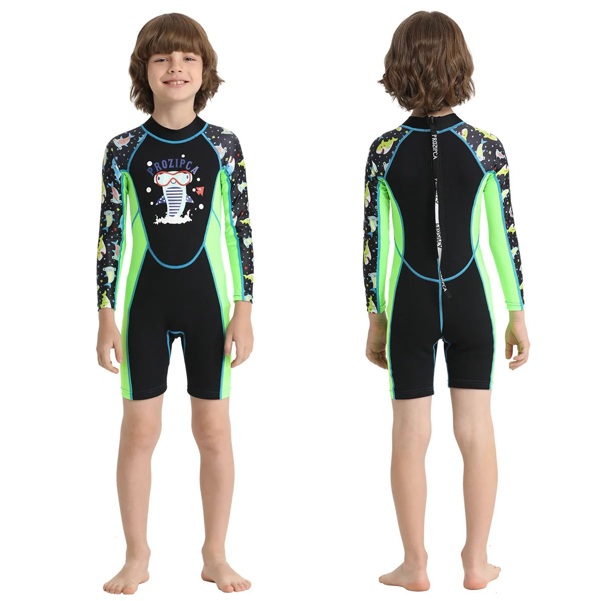 Colorful 2.5mm Neoprene Kids one Piece back Zip Wetsuit Beach Diving Neoprene  Wetsuit For Kids Children