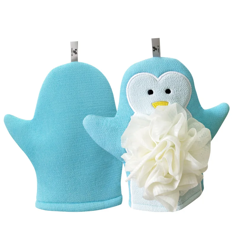 Hot Sale Exfoliating Gloves Creative Double Sided Bath Flower Cartoon Children Adults lovely bath rubbing