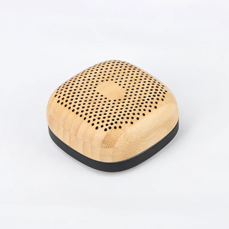 
Amazon Top Seller Portable Hamburger Natural Real Wood Music Speaker Loud Mini Blutooth Speakers With LED Lamp 