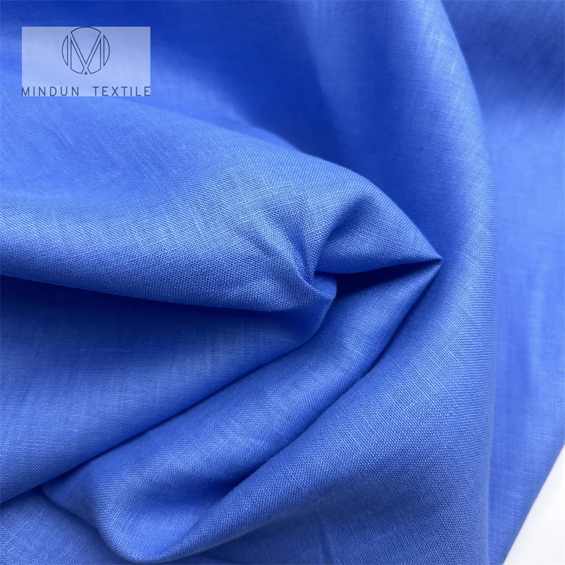 Mindun Wholesale Custom Hot Selling Hemp 100% Pure Linen Plain Cool Touch Dress Shirt Upholstery Fabric