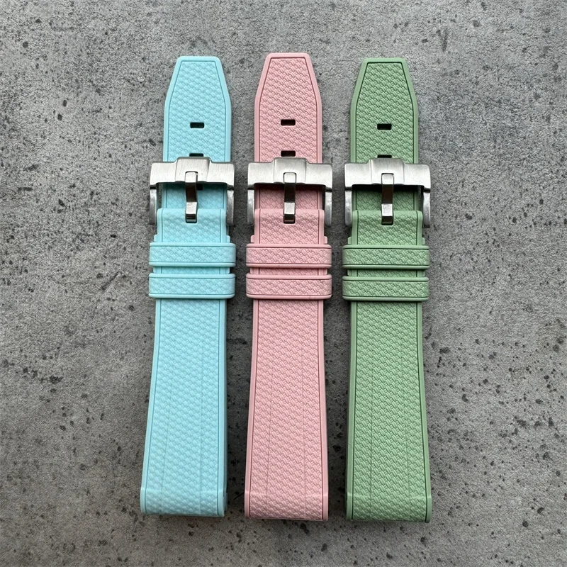 PEITONG Hot Sale Rubber Watch Band Belt Fashion Sport Pink 20mm Silicon Watch Strap for Swatch X Omega Moon