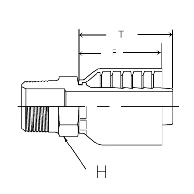 15611-08-08PK JIC NPT Male One Piece Fitting Metric Hydraulic Hose Fitting Carbon Steel Hydraulic Rubber Hose Connector Fitting