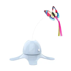 Cat Wand Toy Interactive  Cat Fun Playing Toys Kitten Toys with Shiny ButterFly