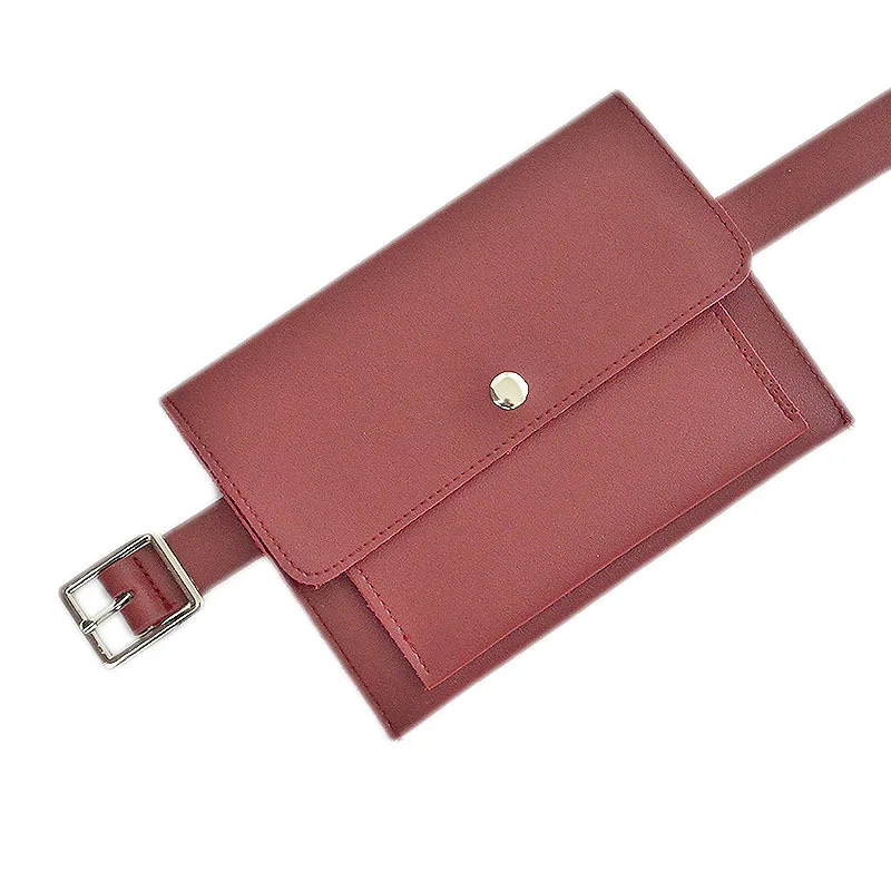 2022 New Double Layer Wide Waist Bag Belt Pin Buckle PU Faux Leather Belt Women Belt With Bag