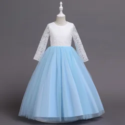 Tiktok Wholesale Lace Birthday Wedding Princess Party Little Kids Dresses For Girls