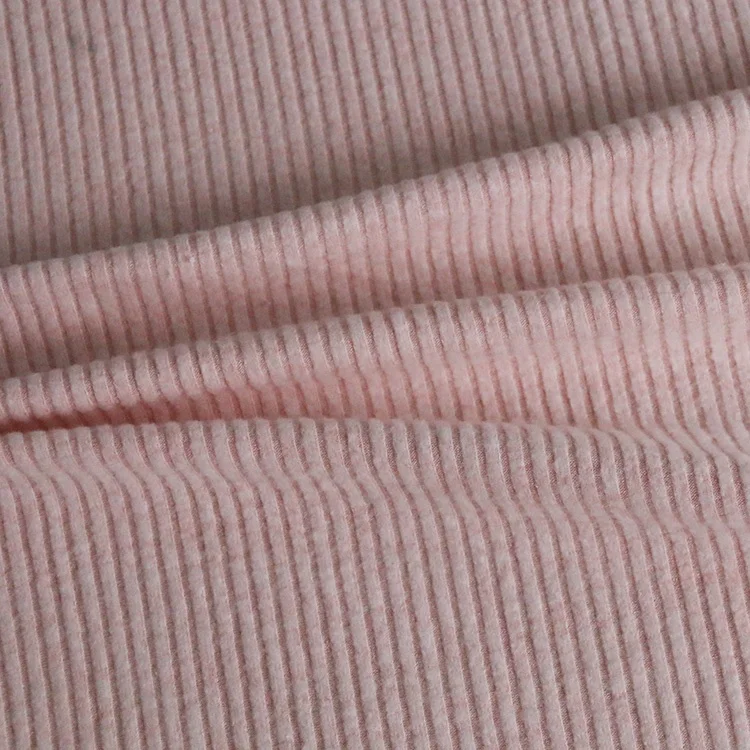 662#The manufacturer sales rib knit fabric 48% rayon 47% polyester 5% spandex 4*3 knitted ribbed fabric  for coats