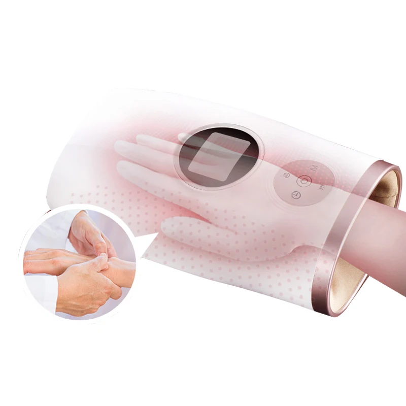 Wireless Hand Massager with Heat -3 Levels Compression & Heating,Rechargeable Hand Massager Machine