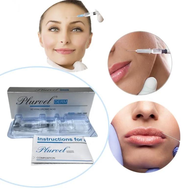 PLURVEL Best Price 1ml 2ml derm Cosmetic Grade Inject dermal filler Face Hyaluronic Acid lip injection