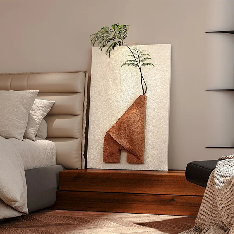 Custom high-end texture three-dimensional sandstone mural corridor painting and wall art for home decor