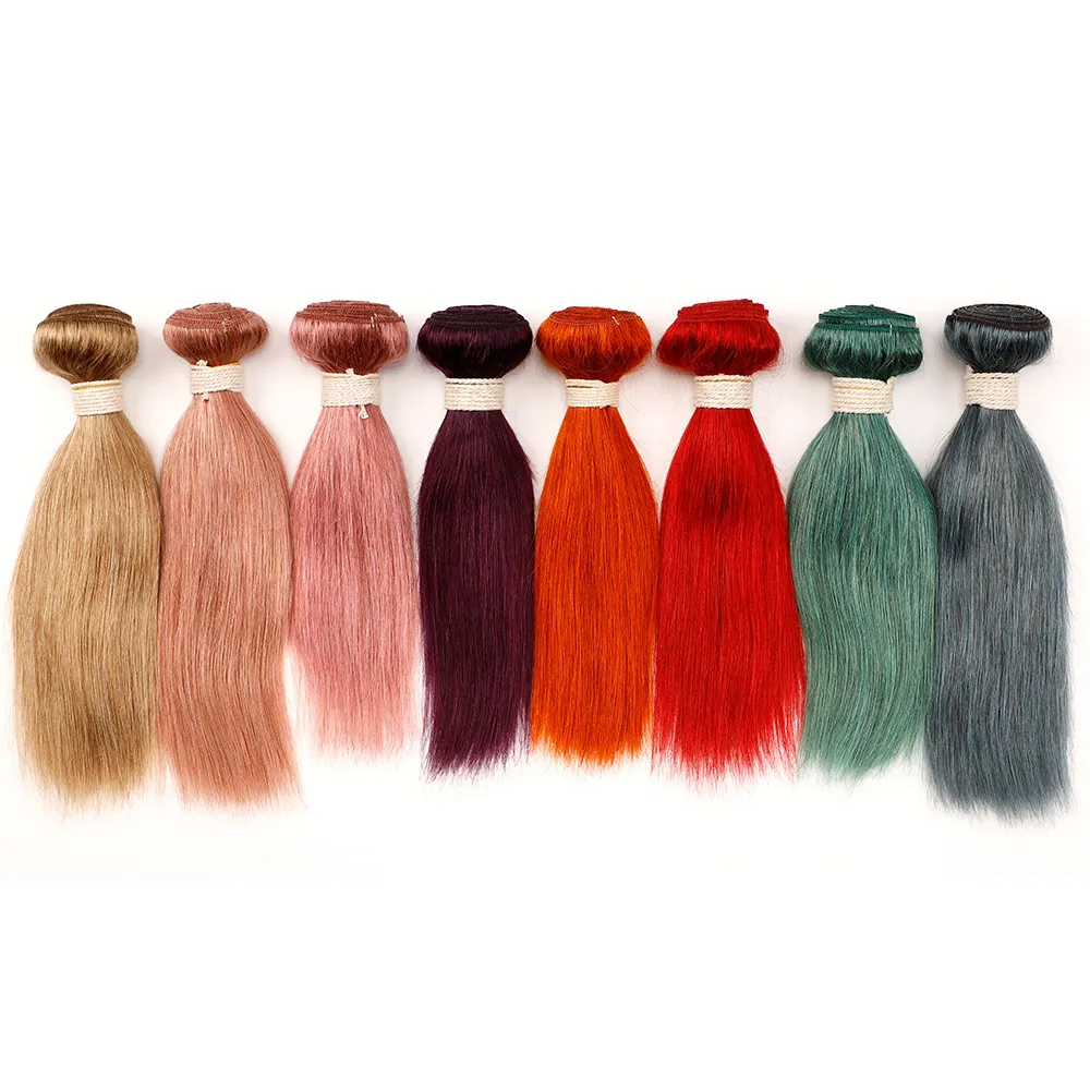 Colorful remy human Straight Hair 8 to 28inches human Brazilian hair bundles double weft wholesale human hair extension