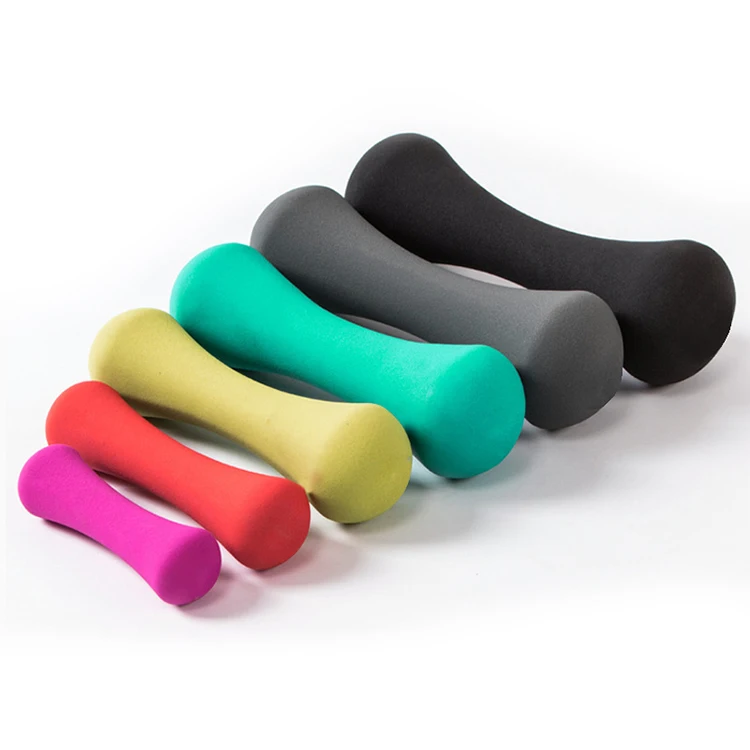 Body building dumbells sets bone shape 1kg 2kg 3kg 5kg low price customized logo dip plastic dumbbell