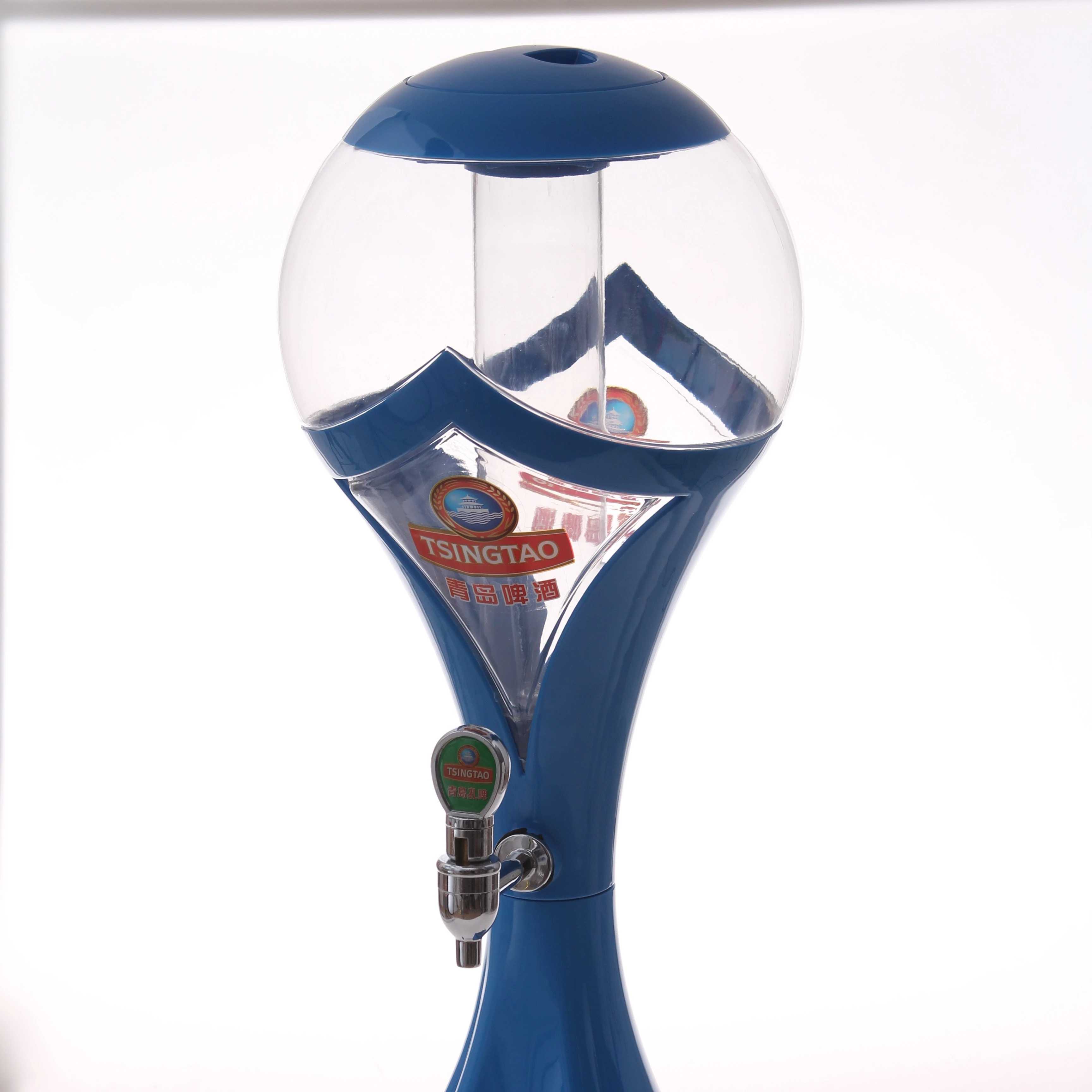 high quality beer dispenser 3 liters beer tower with ice tube with LED light