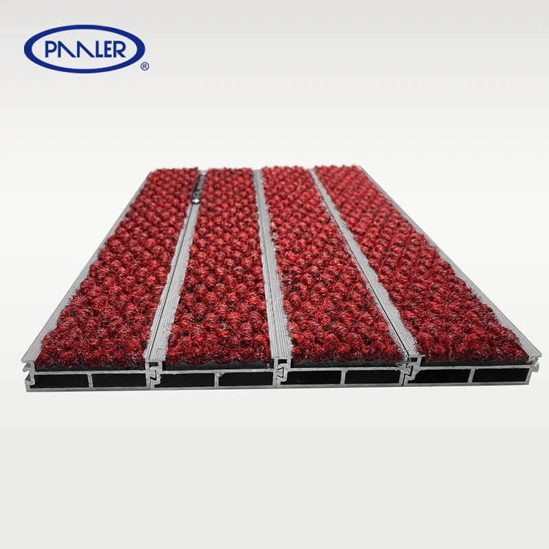 Durable Outdoor Indoor 20mm Interlocking Aluminium Alloy Door Matting Red Carpet Entrance Flooring Mat Floor System