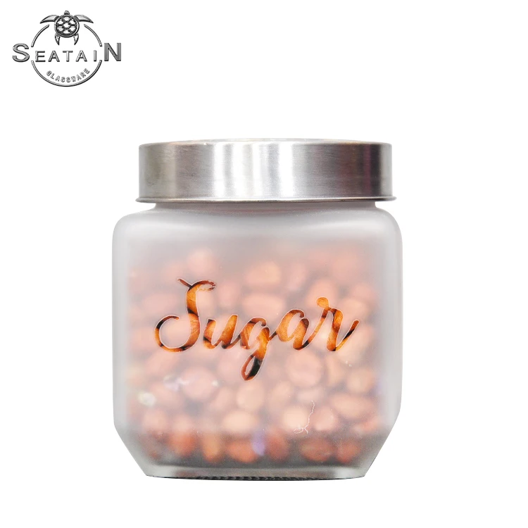 creative clear transparent sublimation frosted mason jar for food storage