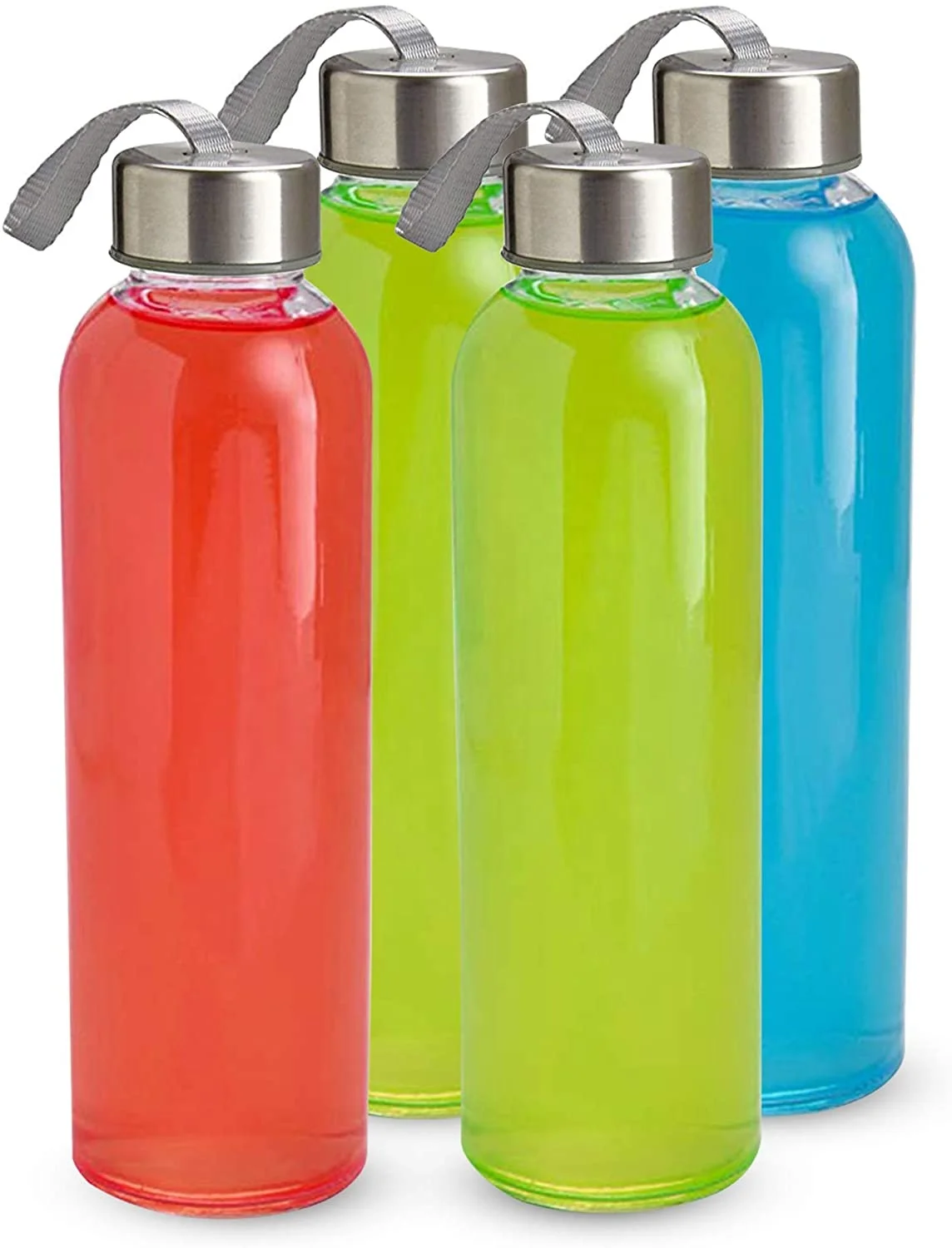 Amazon top seller bottle water glass borosilicate sports tumbler drinking glass bottle for juice