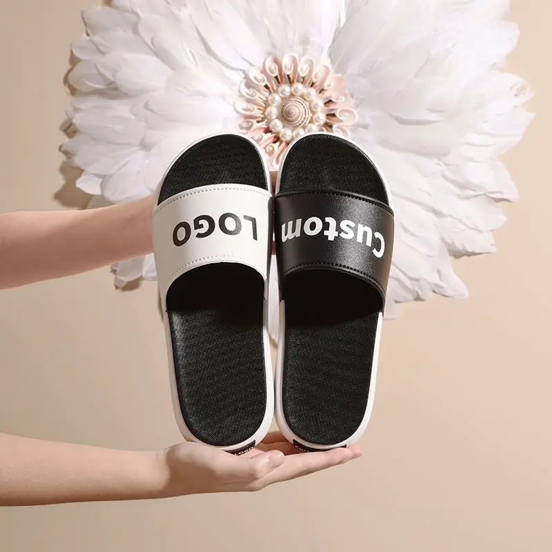 Outdoor Indoor Flip-flops Slippers 3D Printed Logo PVC Footwear Slippers For Men And Women