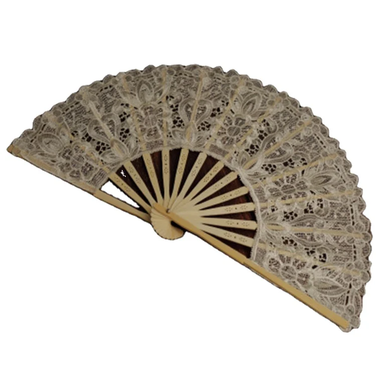 
Hollow-Out Lace Fan Hanging Tassel Folding Cloth Fan Room Decoration Fan Wedding Supplies 