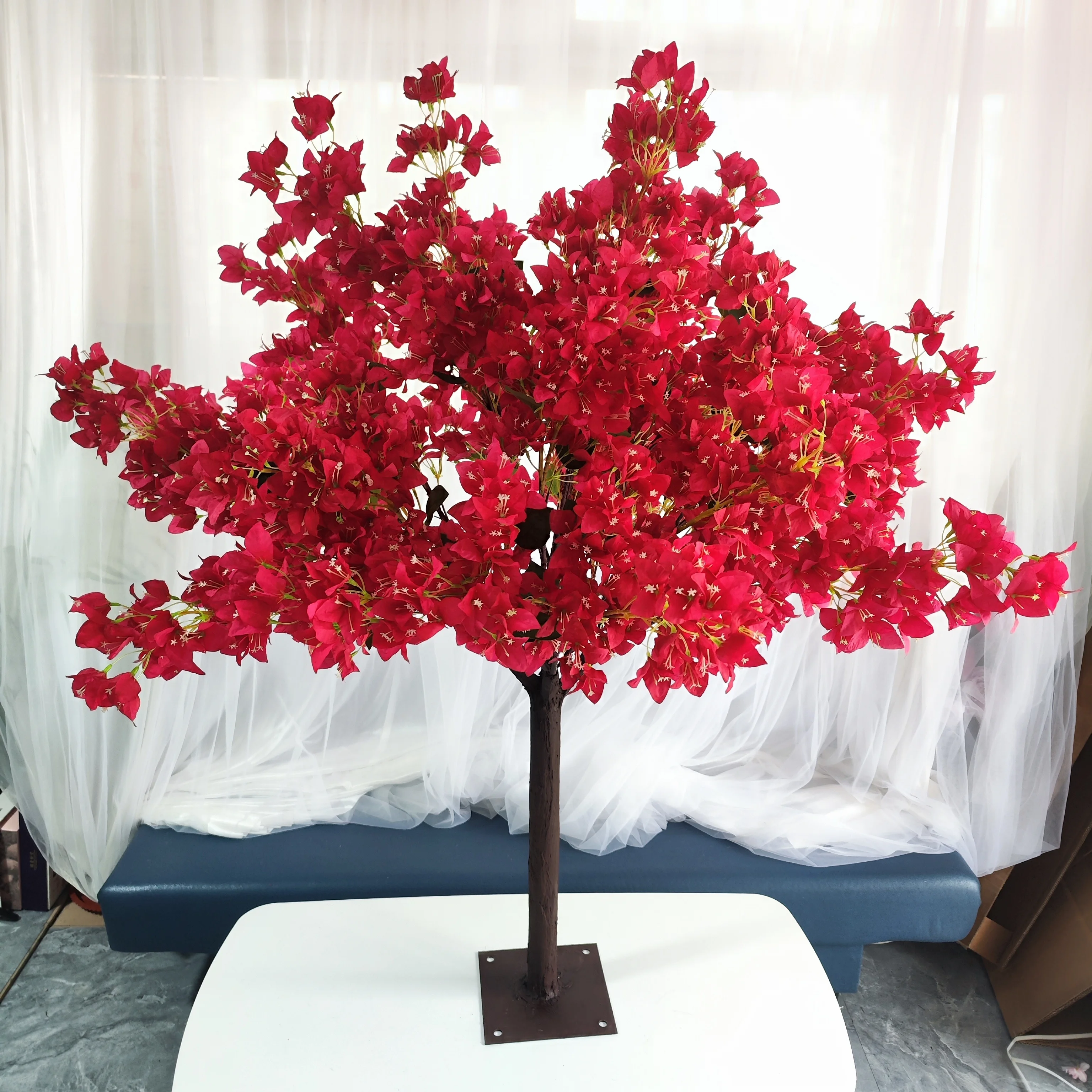 SN-M24 Wedding Event Table Decoration 4 feet 5 feet Fuchsia Artificial Bougainvillea Flower Tree