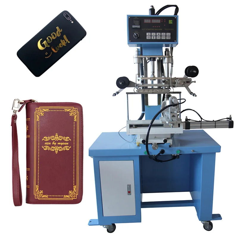 LC Brand Plane  Leather Logo Embossed Hot Foil Stamping Leather Machine For Book Cover