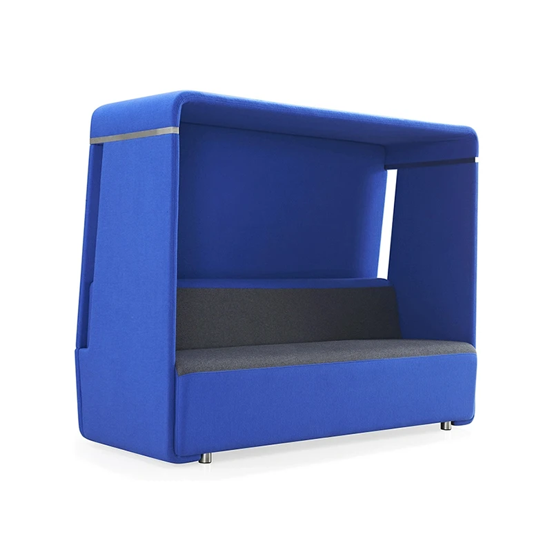 2024 Modern Office Meeting Pod Sofas With High Back Stainless Steel Feet Telephone Booth Sofa Set Furniture Office