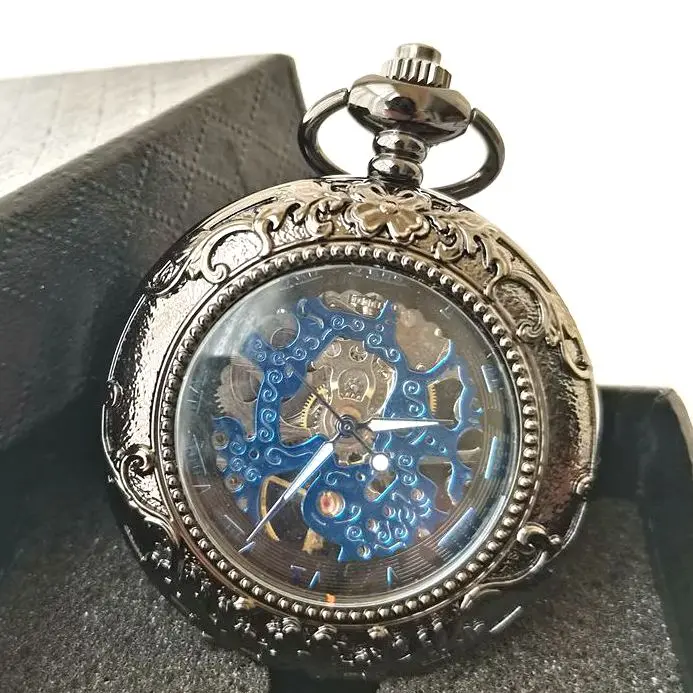 Roman Flower Frame Pocket Watch Manual Mechanical Pocket Watches