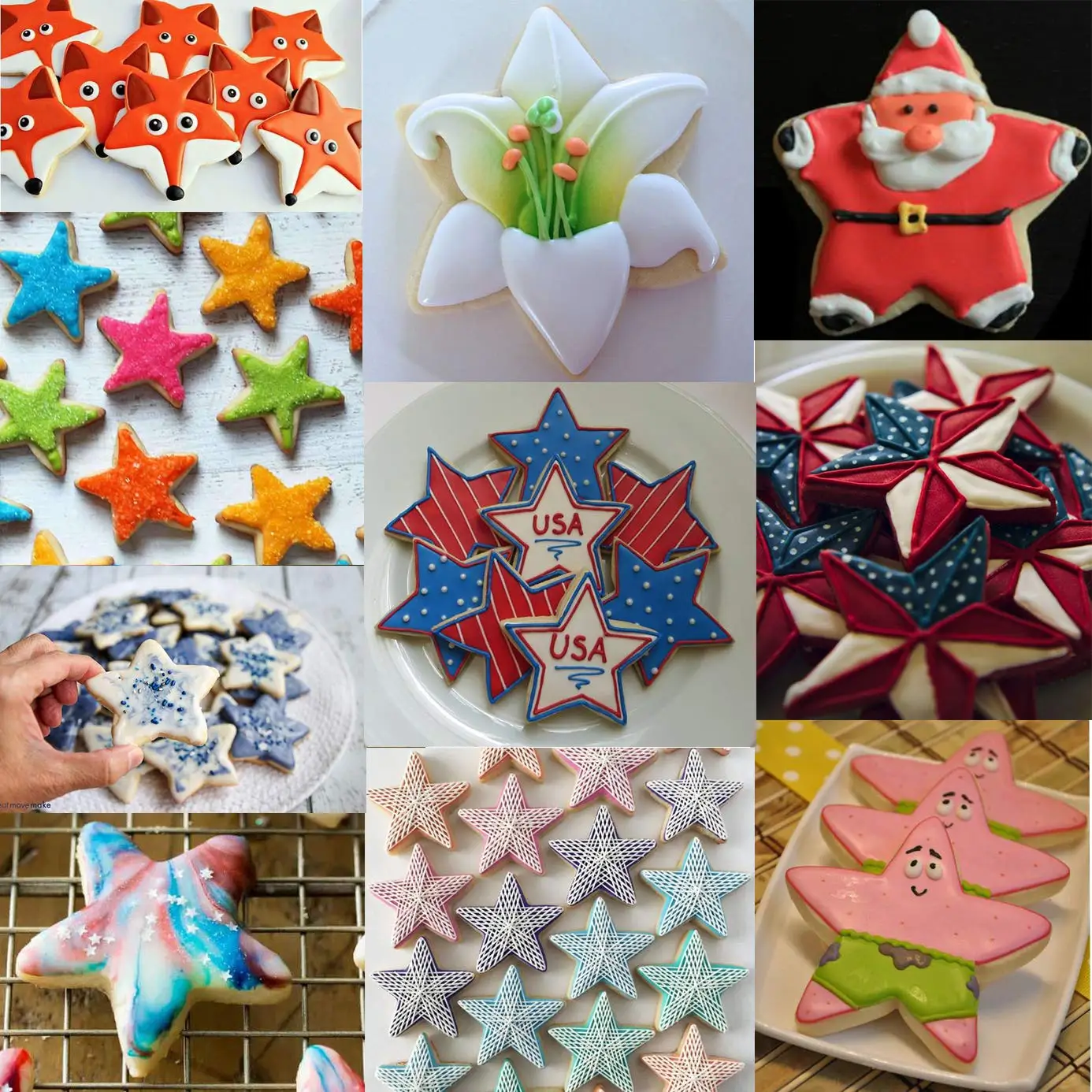 2021 customized logo 6pcs stainless steel star cookie cutter set with sliver box